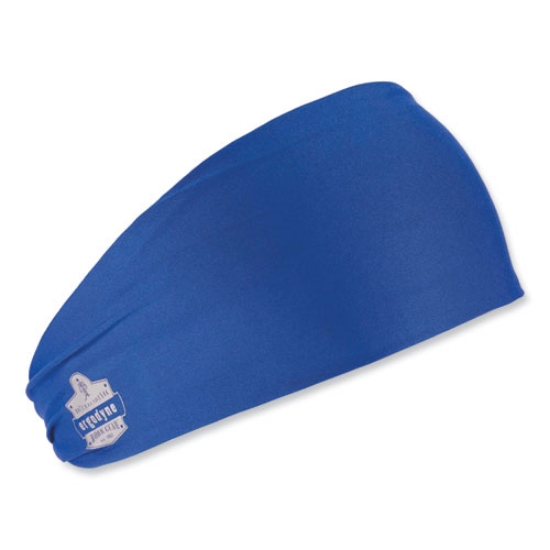 Picture of Chill-Its 6634 Performance Knit Cooling Headband, Polyester/Spandex, One Size Fits Most, Blue, Ships in 1-3 Business Days