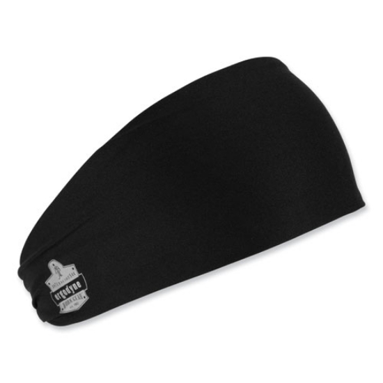 Picture of Chill-Its 6634 Performance Knit Cooling Headband, Polyester/Spandex, One Size Fits Most, Black, Ships in 1-3 Business Days