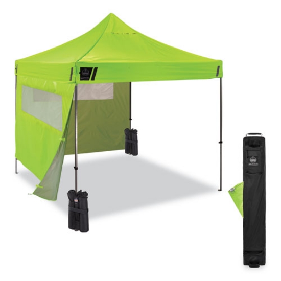 Picture of Shax 6052 Heavy-Duty Tent Kit + Mesh Windows, Single Skin, 10 ft x 10 ft,  Polyester/Steel, Lime, Ships in 1-3 Business Days