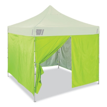 Picture of Shax 6054 Pop-Up Tent Sidewall Kit, Single Skin, 10 ft x 10 ft, Polyester, Lime, Ships in 1-3 Business Days