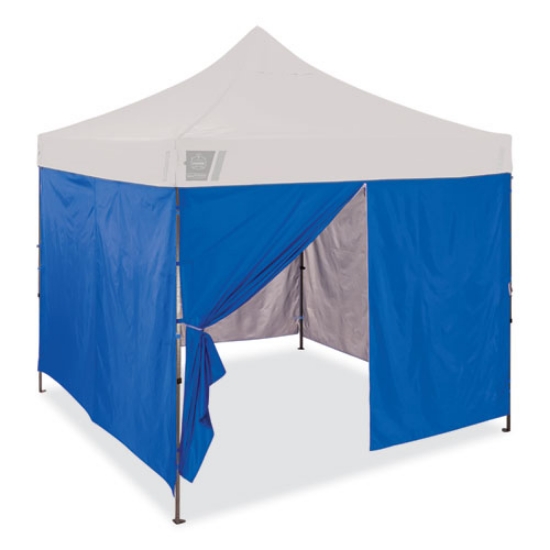 Picture of Shax 6054 Pop-Up Tent Sidewall Kit, Single Skin, 10 ft x 10 ft, Polyester, Blue, Ships in 1-3 Business Days