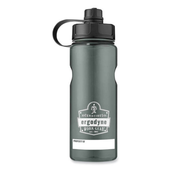 Picture of Chill-Its 5151 Plastic Wide Mouth Water Bottle, 34 oz, Black, Ships in 1-3 Business Days