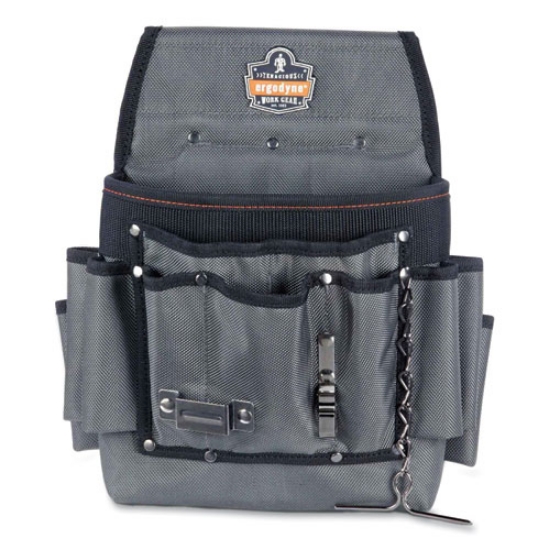 Picture of Arsenal 5548 Electrician's Synthetic Pouch, 3.5 x 9.5 x 12.5, Polyester, Gray, Ships in 1-3 Business Days