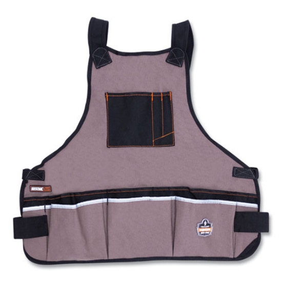 Picture of Arsenal 5700 16-Pocket Apron, 16 Compartments, 20.8 x 23.6, Canvas, Gray, Ships in 1-3 Business Days