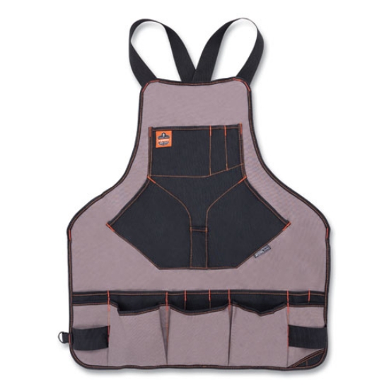 Picture of Arsenal 5704 Canvas Tool Apron, 22 Compartments, 25.5 x 28, Canvas, Gray, Ships in 1-3 Business Days