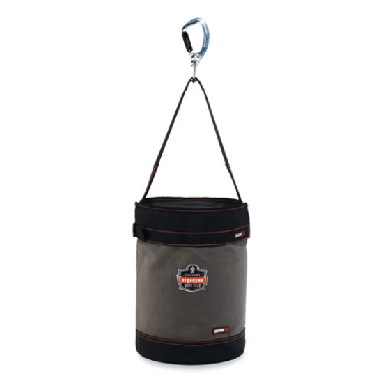 Picture of Arsenal 5940T Swiveling Carabiner Canvas Hoist Bucket and Top, 150 lb, Gray, Ships in 1-3 Business Days