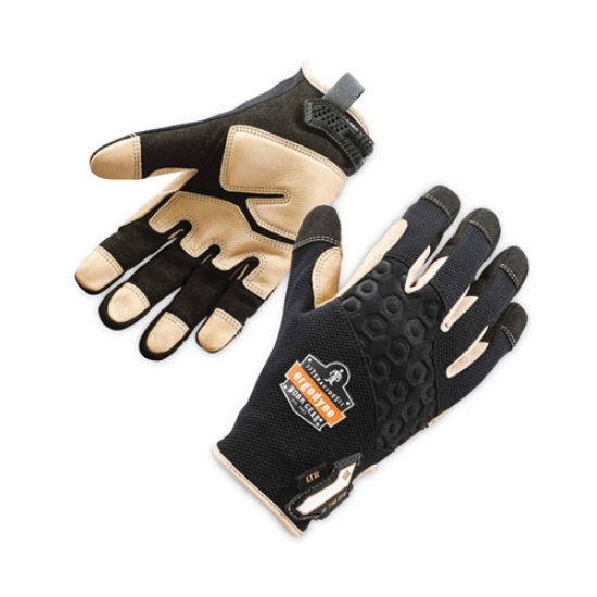 Picture of ProFlex 710LTR Heavy-Duty Leather-Reinforced Gloves, Black, Small, Pair, Ships in 1-3 Business Days