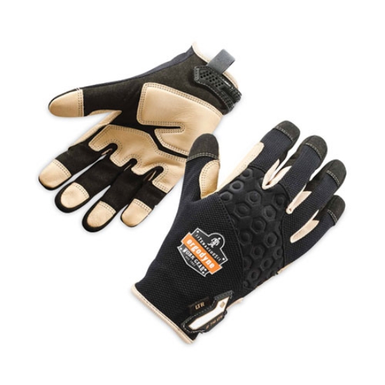 Picture of ProFlex 710LTR Heavy-Duty Leather-Reinforced Gloves, Black, Large, Pair, Ships in 1-3 Business Days