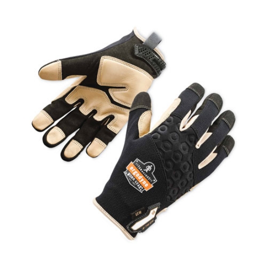 Picture of ProFlex 710LTR Heavy-Duty Leather-Reinforced Gloves, Black, X-Large, Ships in 1-3 Business Days