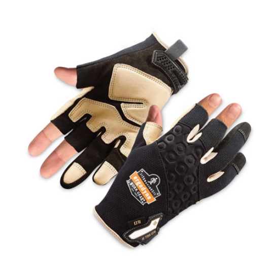 Picture of ProFlex 720LTR Heavy-Duty Leather-Reinforced Framing Gloves, Black, 2X-Large, Pair, Ships in 1-3 Business Days