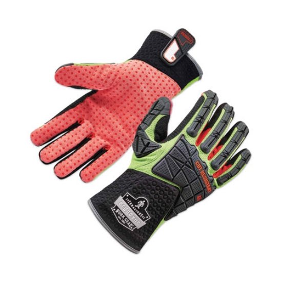 Picture of ProFlex 925CR6 Performance Dorsal Impact-Reducing Cut Resistance Gloves, Black/Lime, 2XL, Pair, Ships in 1-3 Business Days