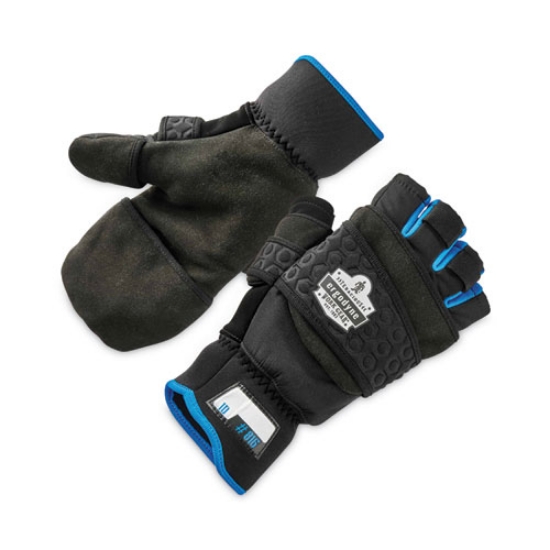 Picture of ProFlex 816 Thermal Flip-Top Gloves, Black, X-Large, Pair, Ships in 1-3 Business Days