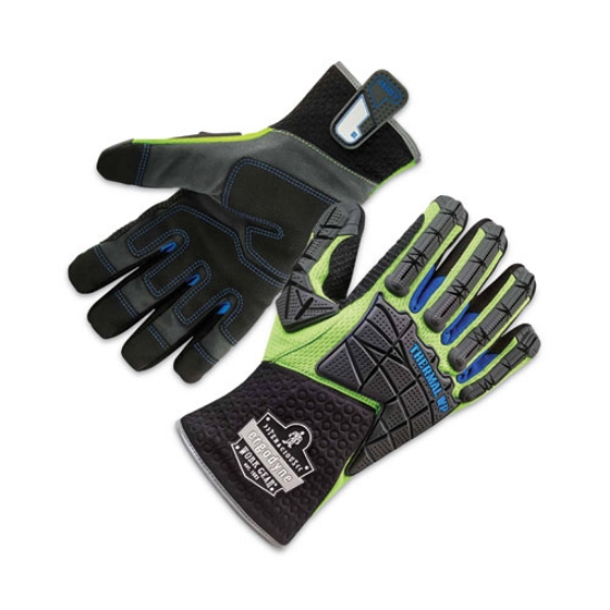 Picture of ProFlex 925WP Performance Dorsal Impact-Reducing Thermal Waterproof Gloves, Black/Lime, XL, Pair, Ships in 1-3 Business Days