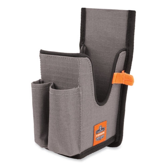 Picture of Squids 5540 Handheld Barcode Scanner Holster with Belt Loop, Large, 2.75x3.5x8, Polyester, Gray, Ships in 1-3 Business Days