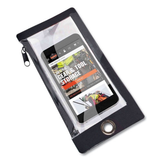 Picture of Squids 3760 Phone Pouch + Trap for Plus Size Phones, Clear/Black, Ships in 1-3 Business Days
