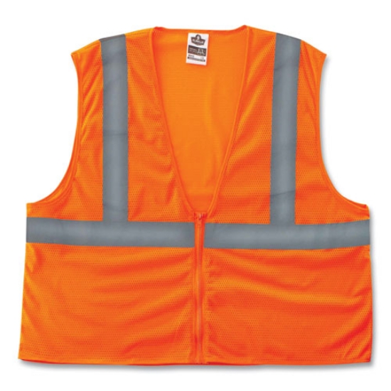 Picture of GloWear 8205Z Class 2 Super Economy Mesh Vest, Polyester, Orange, Small/Medium, Ships in 1-3 Business Days