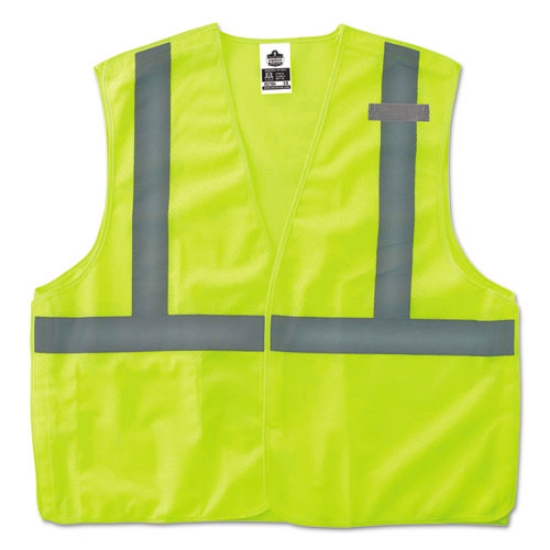 Picture of GloWear 8215BA Type R Class 2 Econo Breakaway Mesh Safety Vest, Small to Medium, Lime, Ships in 1-3 Business Days