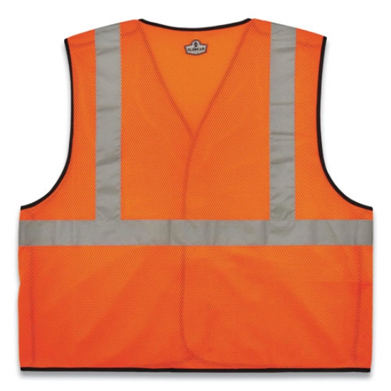 Picture of GloWear 8216BA Class 2 Breakaway Mesh ID Holder Vest, Polyester, Small/Medium, Orange, Ships in 1-3 Business Days