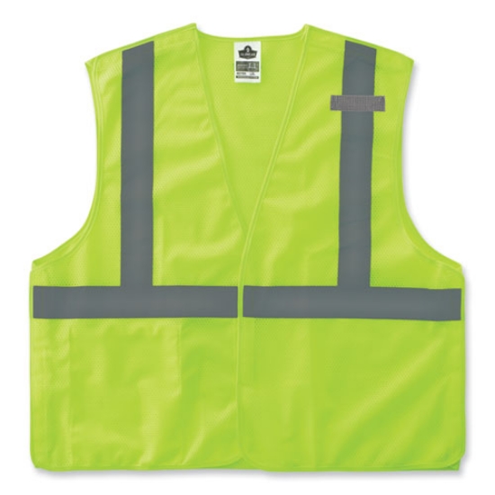 Picture of GloWear 8215BA-S Single Size Class 2 Economy Breakaway Mesh Vest, Polyester, X-Large, Lime, Ships in 1-3 Business Days