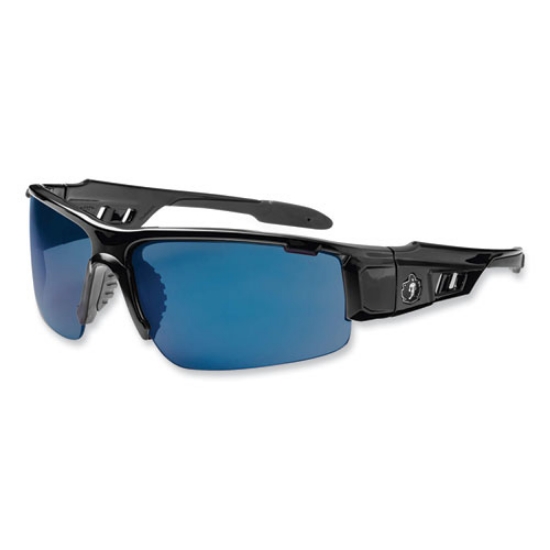 Picture of Skullerz Dagr Safety Glasses, Black Nylon Impact Frame, Blue Mirror Polycarbonate Lens, Ships in 1-3 Business Days
