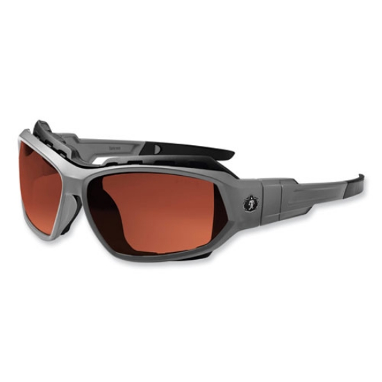 Picture of Skullerz Loki Safety Glasses/Goggles, Gray Nylon Impact Frame, Polarized Copper Polycarb Lens, Ships in 1-3 Business Days