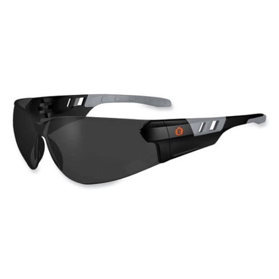 Picture of Skullerz Saga Frameless Safety Glasses, Matte Black Nylon Impact Frame, Smoke Polycarbonate Lens, Ships in 1-3 Business Days