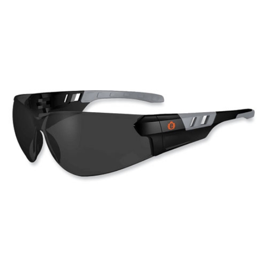 Picture of Skullerz Saga Frameless Safety Glasses, Black Nylon Impact Frame, Anti-Fog Smoke Polycarb Lens, Ships in 1-3 Business Days