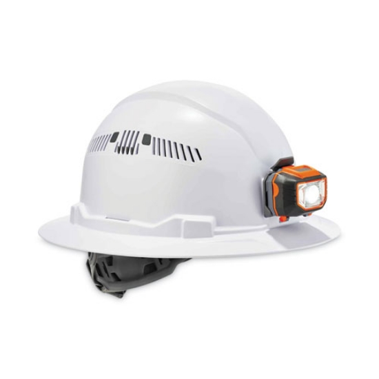 Picture of Skullerz 8973LED Class C Hard Hat Full Brim with LED Light, White, Ships in 1-3 Business Days