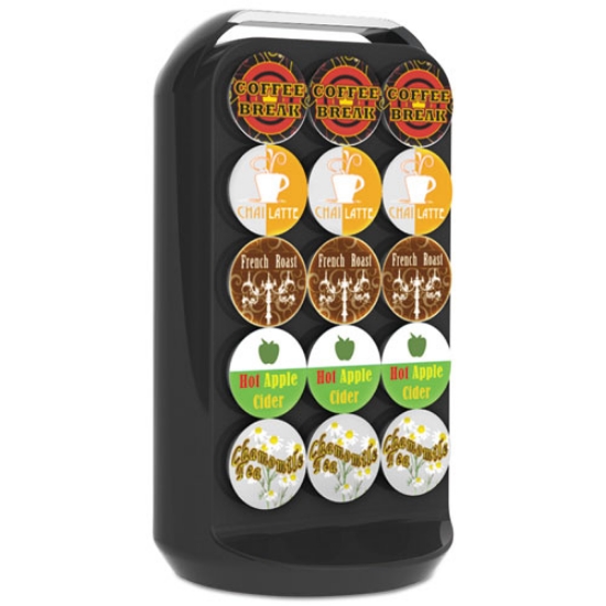 Picture of Coffee Pod Carousel, Fits 30 Pods, 6.8 x 6.8 x 12.63, Black