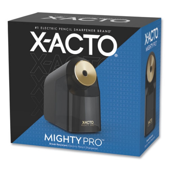 Picture of Model 1606 Mighty Pro Electric Pencil Sharpener, Ac-Powered, 4 X 8 X 7.5, Black/gold/smoke