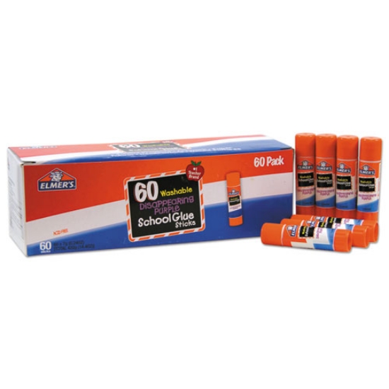 Picture of Disappearing Purple All Purpose Glue Sticks, 0.24 Oz, Dries Clear, 60/box