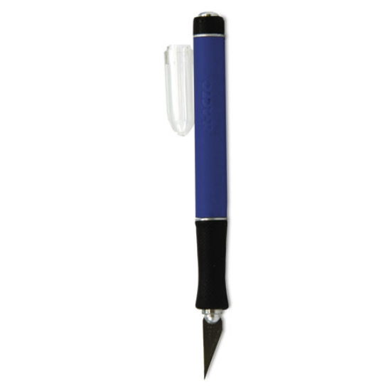 Picture of X3000 Rubber-Barrel Hobby Knife, (3) #11 Blades, 4.5" Aluminum/Rubber Handle, Black