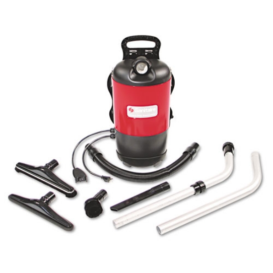 Picture of Transport Quietclean Backpack Vacuum Sc412b, 1.5 Gal Tank Capacity, Red