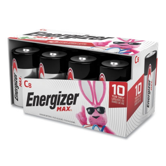 Picture of Max Alkaline C Batteries, 1.5 V, 8/pack