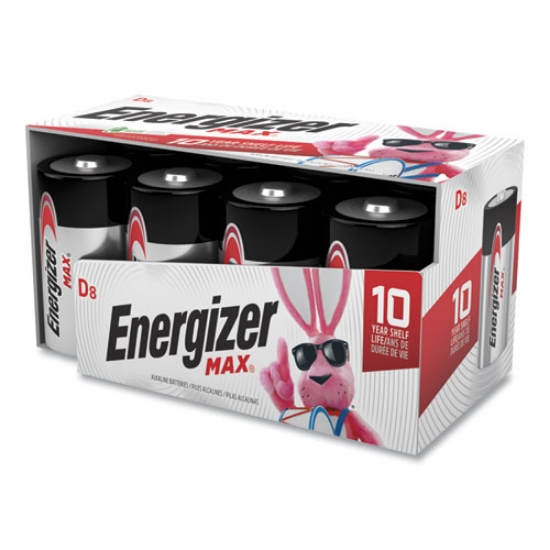 Picture of Max Alkaline D Batteries, 1.5 V, 8/pack