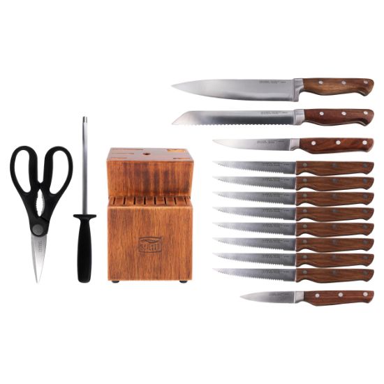 Picture of CHICAGO DIE CASTING 1134513 KNIFE SET SS/WOOD 15PC (EA)