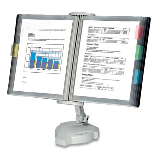 Picture of Reference Rack, Plastic, Letter, 10 Pockets, Platinum