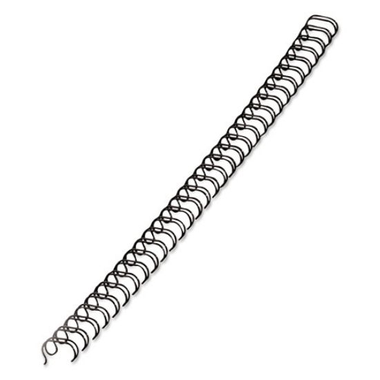 Picture of Wire Bindings, 1/4" Diameter, 35 Sheet Capacity, Black, 25/pack