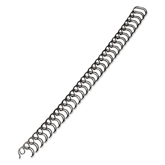 Picture of Wire Bindings, 3/8" Diameter, 80 Sheet Capacity, Black, 25/pack
