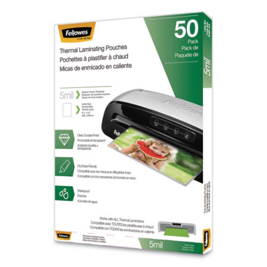 Picture of Thermal Laminating Pouches, 5 Mil, 9" X 11.5", Matte Clear, 50/pack