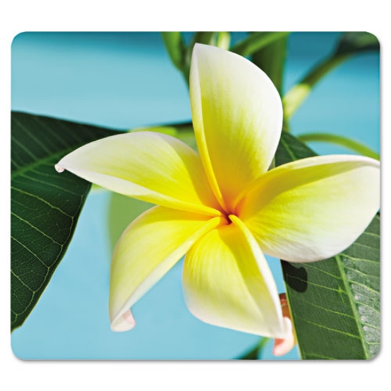 Picture of Recycled Mouse Pad, 9 x 8, Yellow Flowers Design