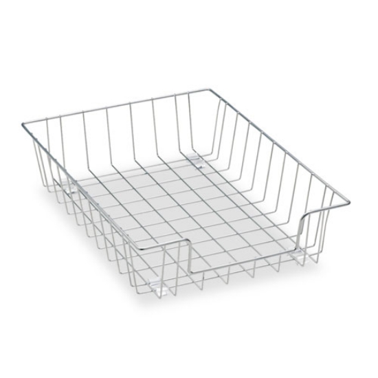 Picture of Wire Desk Tray Organizer, 1 Section, Letter Size Files, 10" X 14.13" X 3", Silver