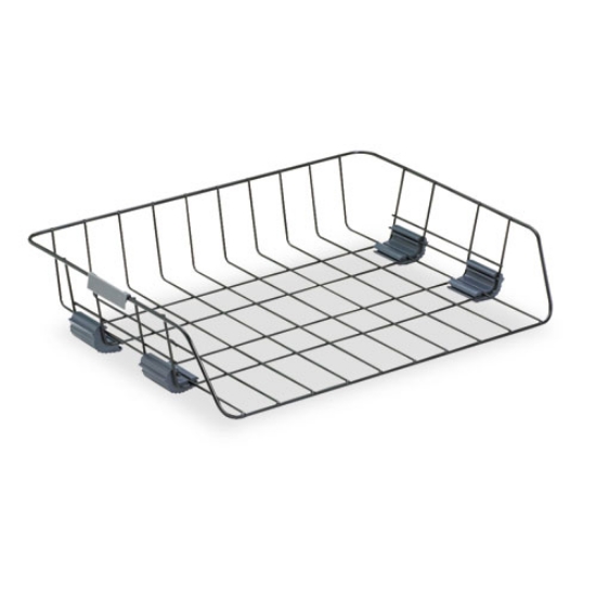 Picture of Side-Load Wire Stacking Letter Tray, 1 Section, Letter Size Files, 13.38" X 10.13" X 2.63", Black