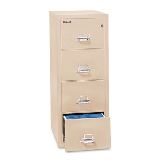 Picture of Insulated Vertical File, 1-Hour Fire Protection, 4 Letter-Size File Drawers, Parchment, 17.75" X 31.56" X 52.75"
