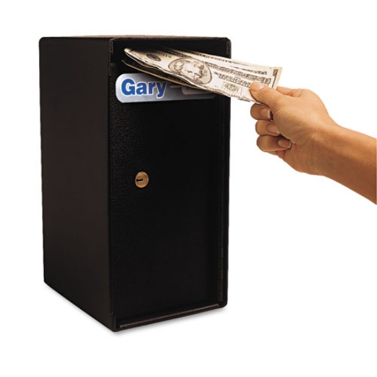 Picture of Theft Resistant Compact Cash Trim Safe, 0.2 Cu Ft, 6w X 7d X 12h, Black