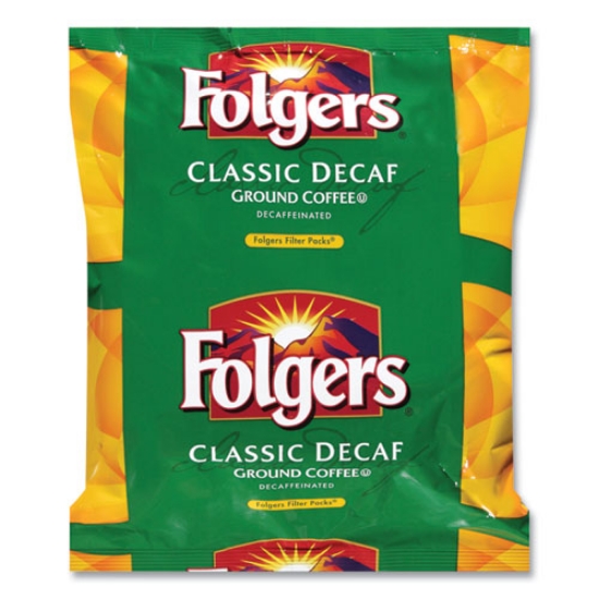 Picture of Coffee Filter Packs, Decaffeinated Classic Roast, 9/10oz, 10/Pack, 4 Packs/Carton