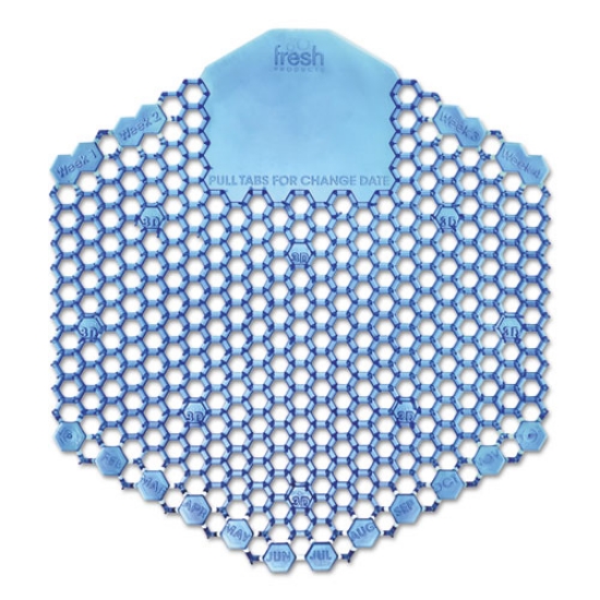 Picture of Wave 3d Urinal Deodorizer Screen, Cotton Blossom Scent, Blue, 10/box