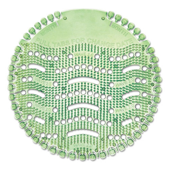 Picture of Wave 1.5 Urinal Deodorizer, Cucumber Melon Scent, Green, 10/box, 6 Boxes/carton