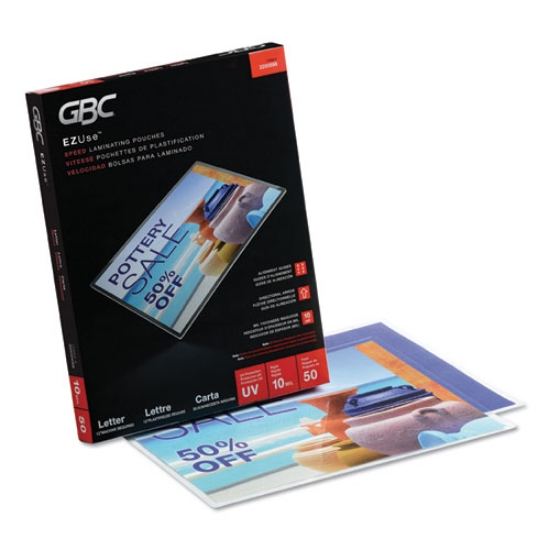 Picture of Ezuse Thermal Laminating Pouches, 10 Mil, 9" X 11.5", Gloss Clear, 50/box