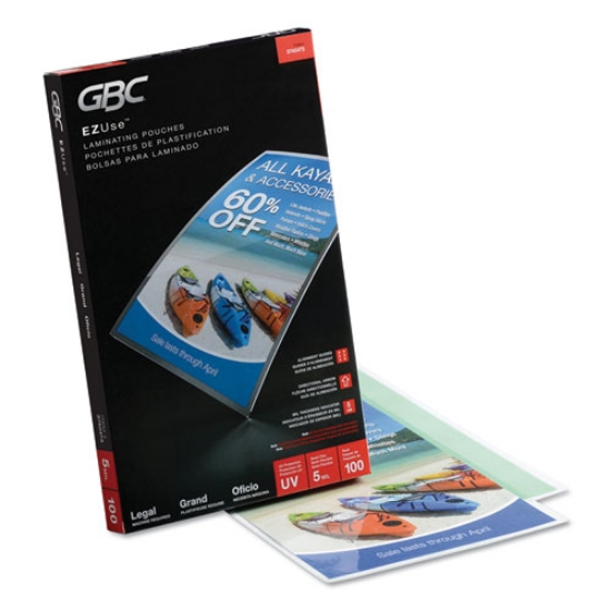 Picture of Ezuse Thermal Laminating Pouches, 5 Mil, 9" X 14.5", Gloss Clear, 100/box